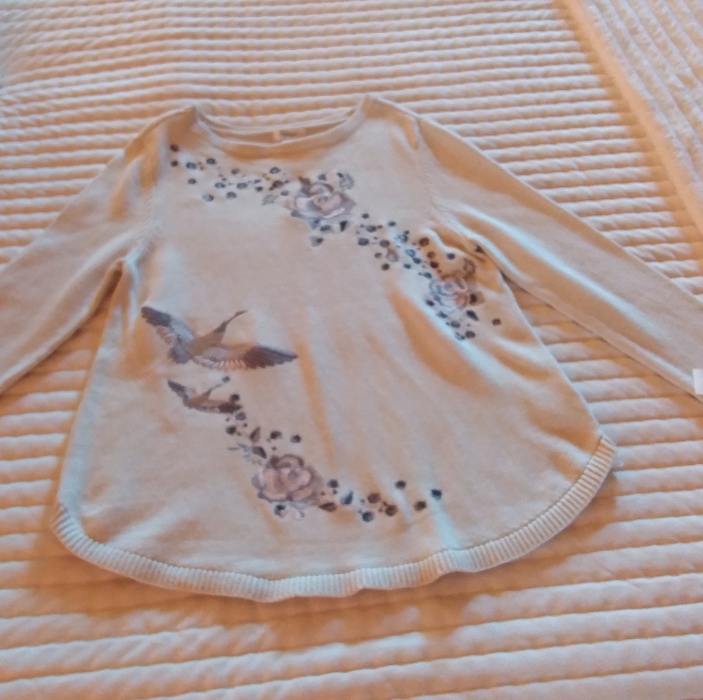 Style & Co. Large embroidered sweater